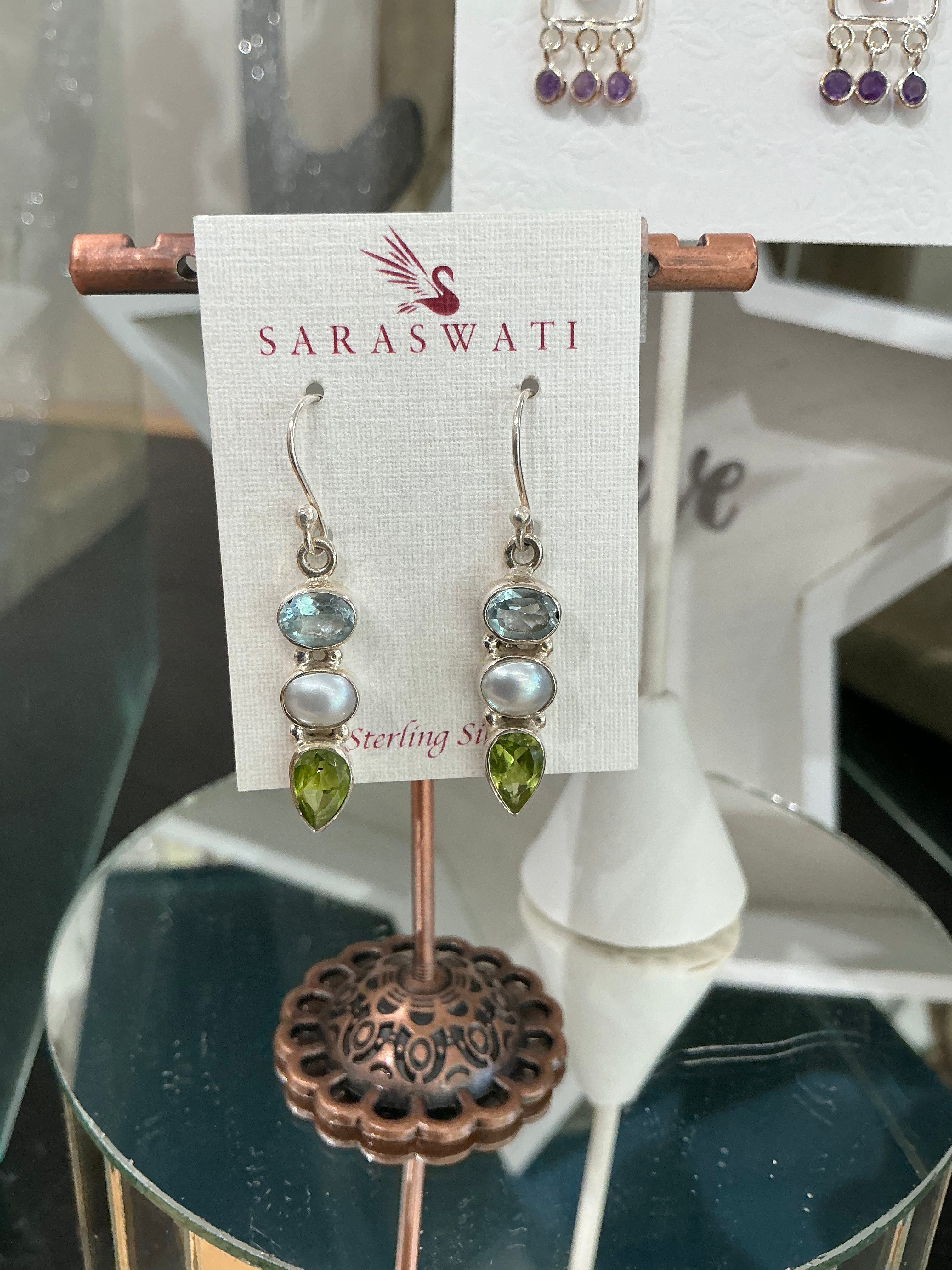 Multi color earring