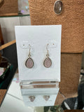 Rose quartz sterling silver earring