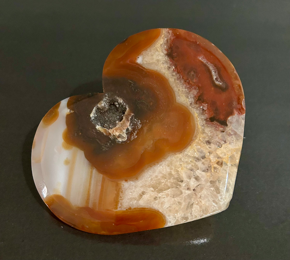 Carnelian Heart Stone