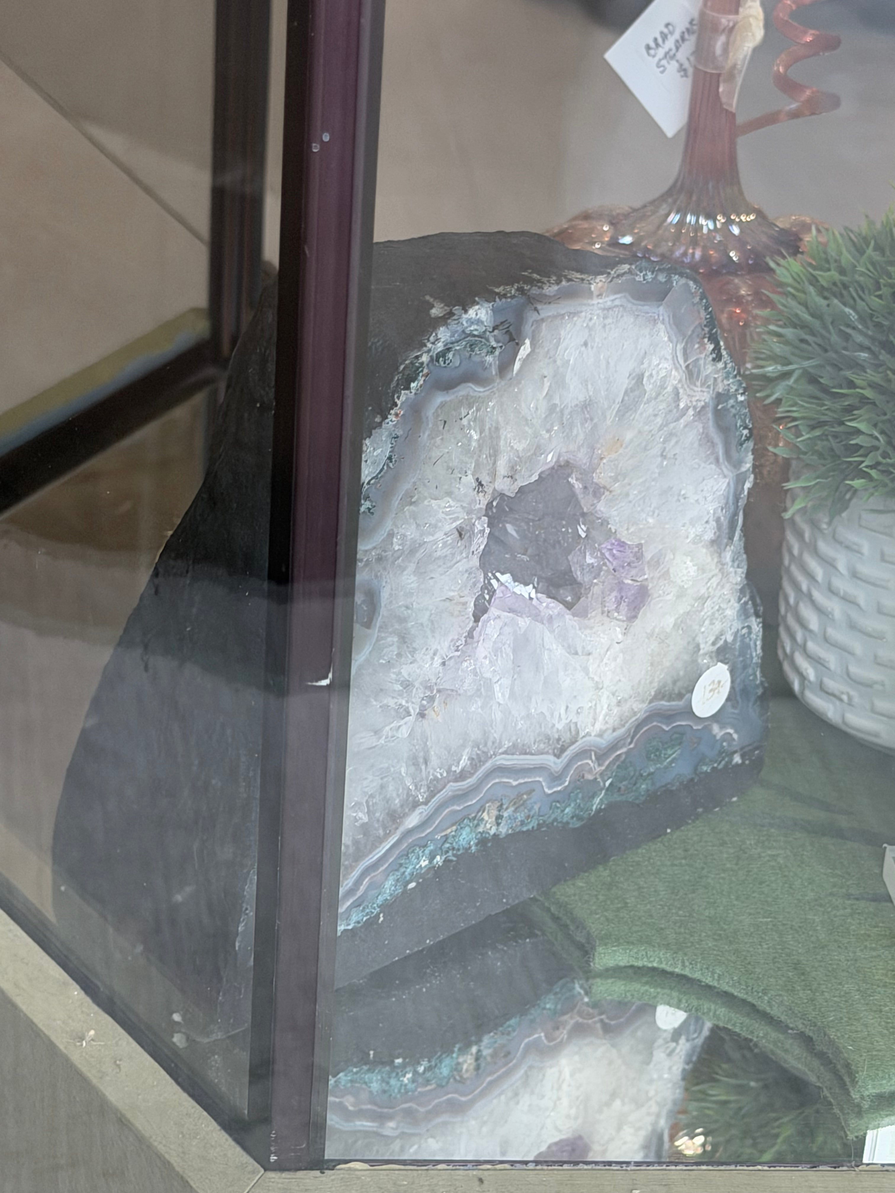 Standing amethyst crystal