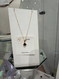 Garnet gold necklace