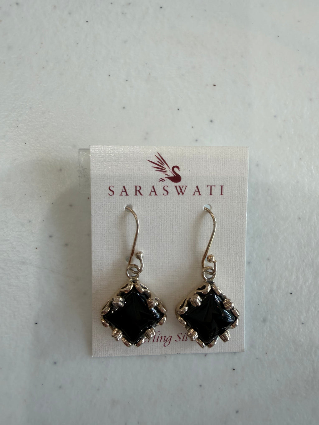 Saraswati earrings black onyx
