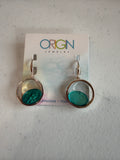Blue green earrings