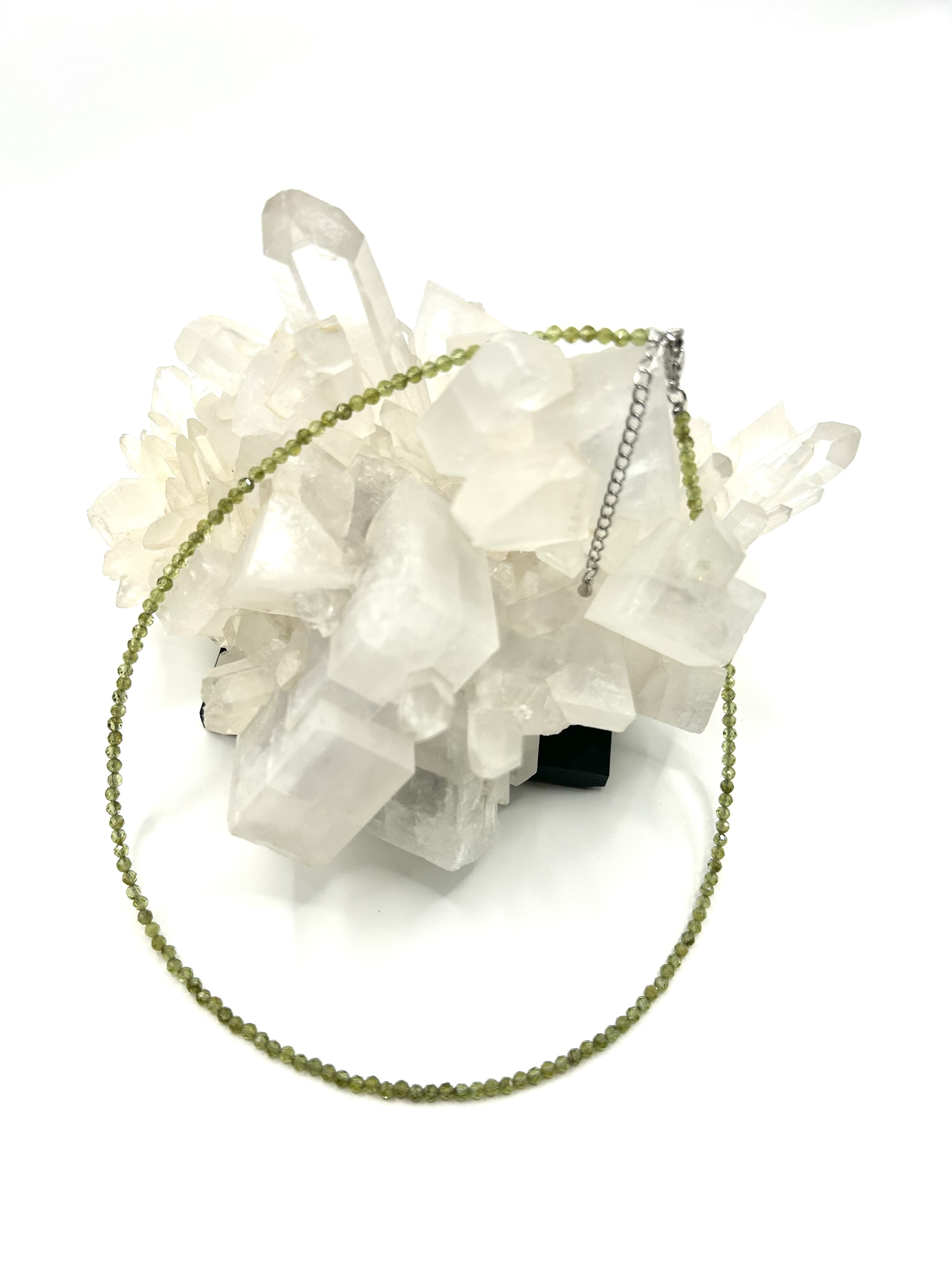 Peridot Beaded Necklace, August Birthstone Peridot Utopianorthwest
