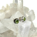 Peridot Stud Earrings with Twisted Rope Detail, Sterling Silver Peridot Utopianorthwest
