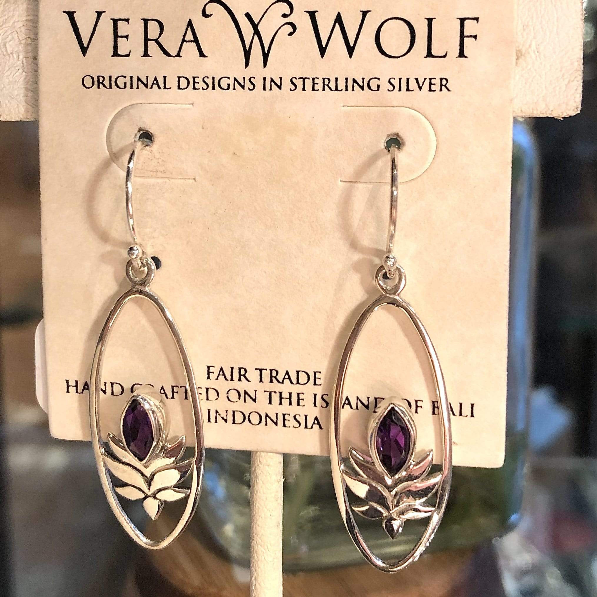 Amethyst Earrings- February Birthstone earrings Utopianorthwest 