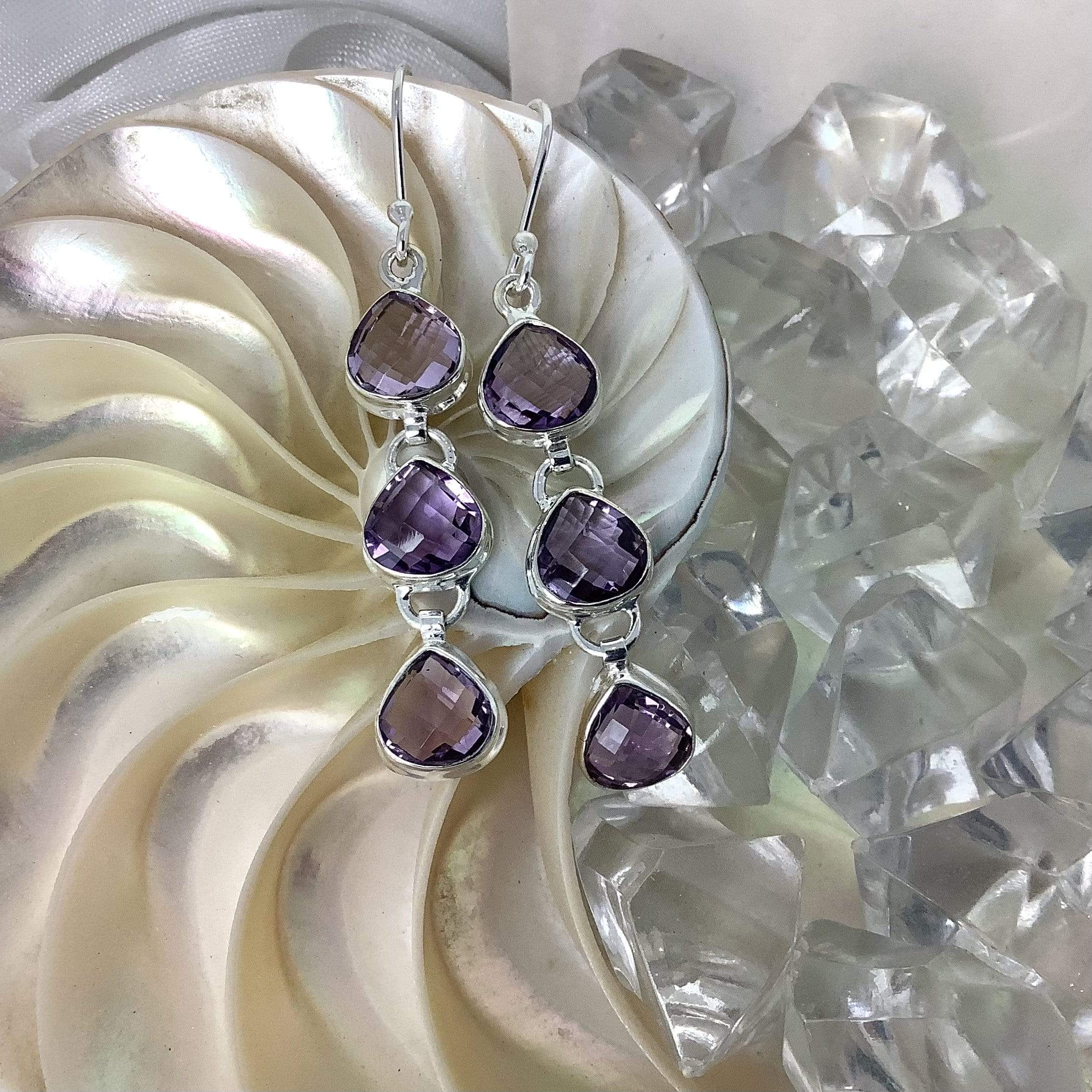 Amethyst Earrings, February Birthstone earrings Utopianorthwest 