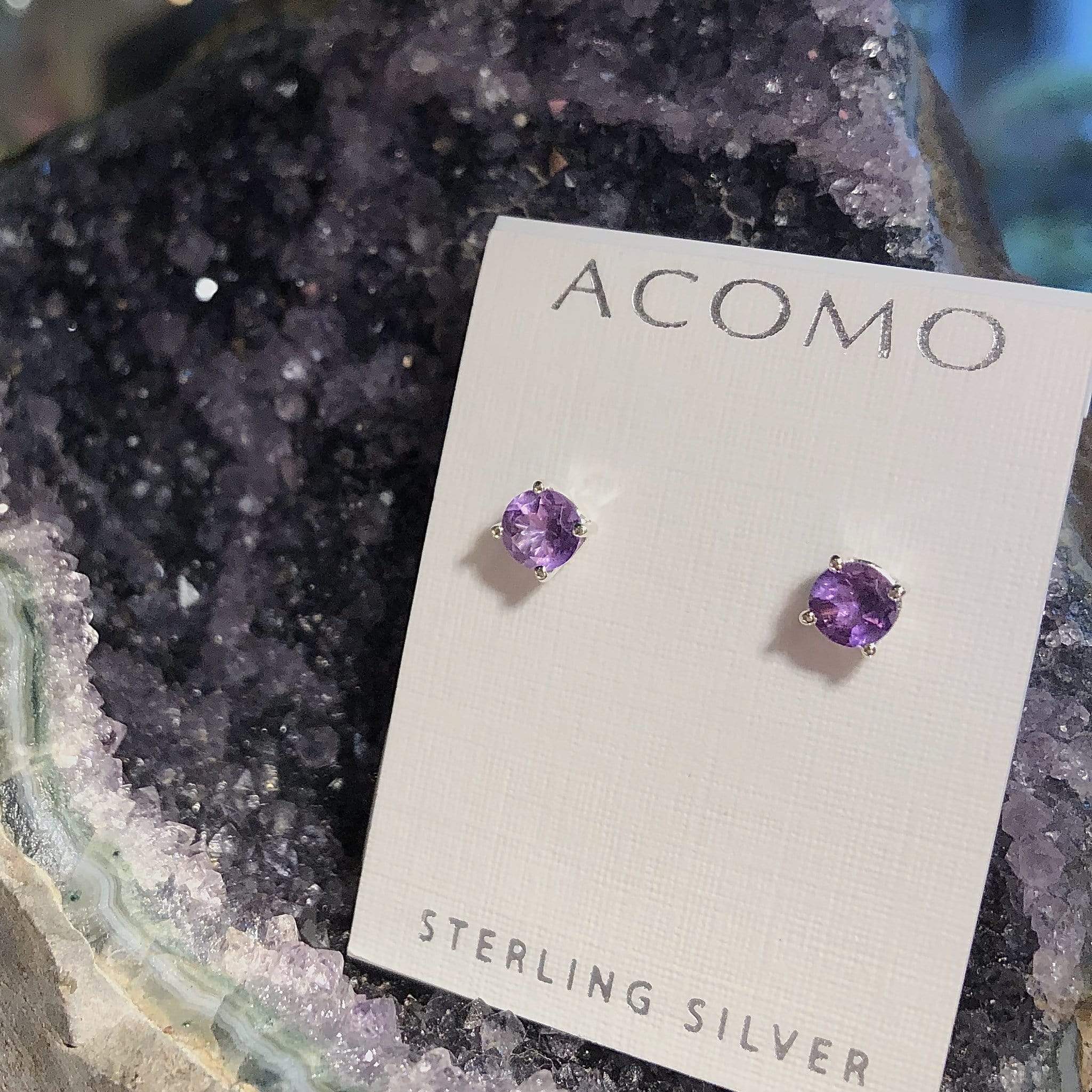 Amethyst earrings- February Birthstone earrings Utopianorthwest  Amethyst Geode sold separately.