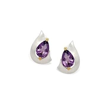 Amethyst- February Birthstone earrings Utopianorthwest 