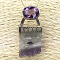 Amethyst W/ Geode Cut Necklace. Utopianorthwest 