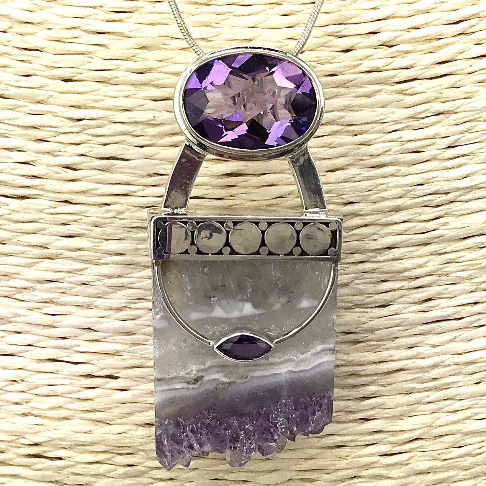 Amethyst W/ Geode Cut Necklace. Utopianorthwest 
