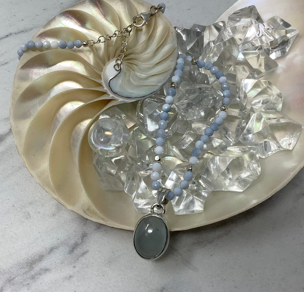 Aquamarine & Blue Opal Necklace Utopianorthwest 