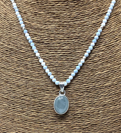 Aquamarine & Blue Opal Necklace Utopianorthwest 