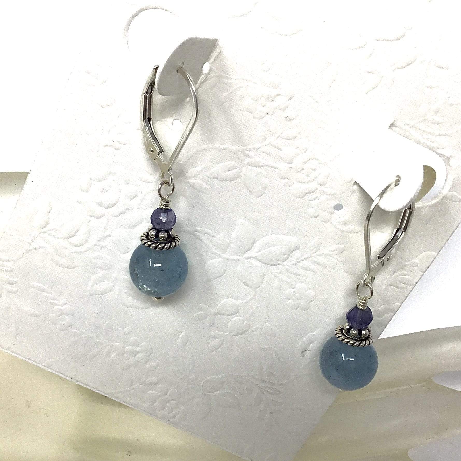 Aquamarine Lever Back Earrings Utopianorthwest 