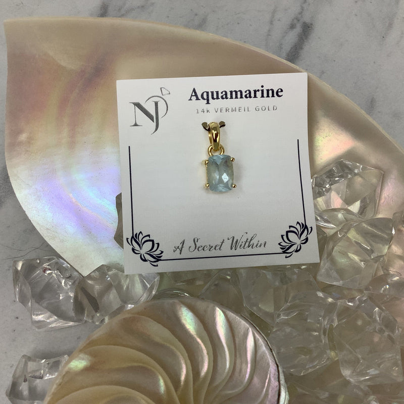 Aquamarine Pendant- March Birthstone Utopianorthwest 