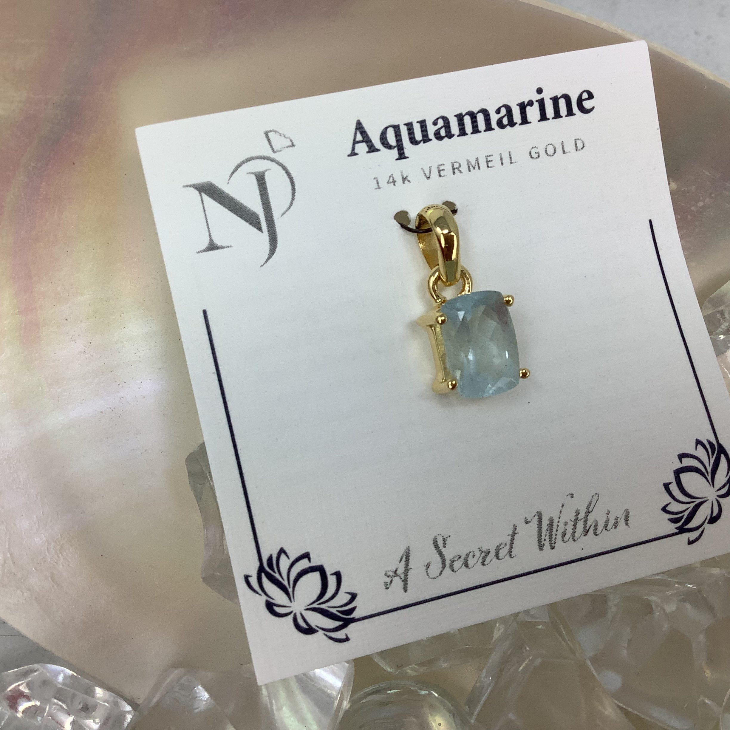 Aquamarine Pendant- March Birthstone Utopianorthwest 
