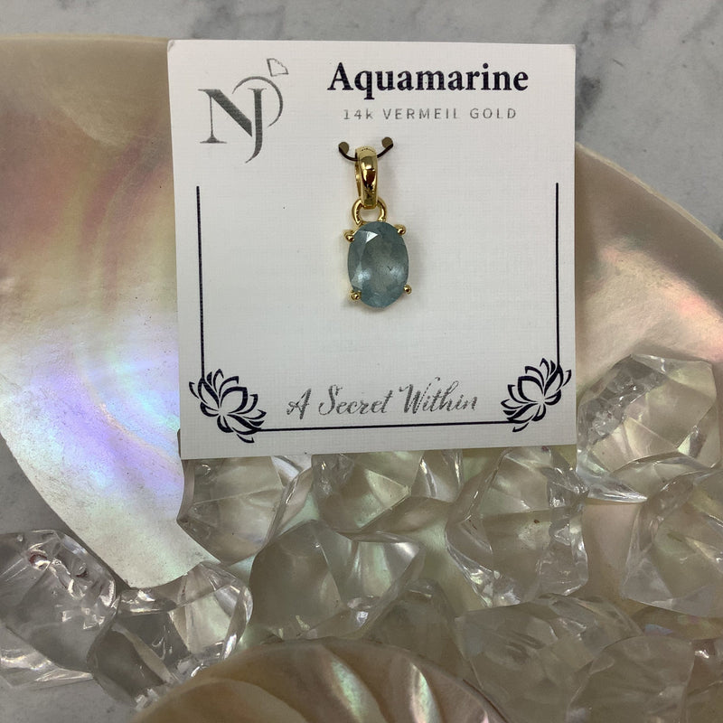 Aquamarine Pendant - March Birthstone Utopianorthwest 