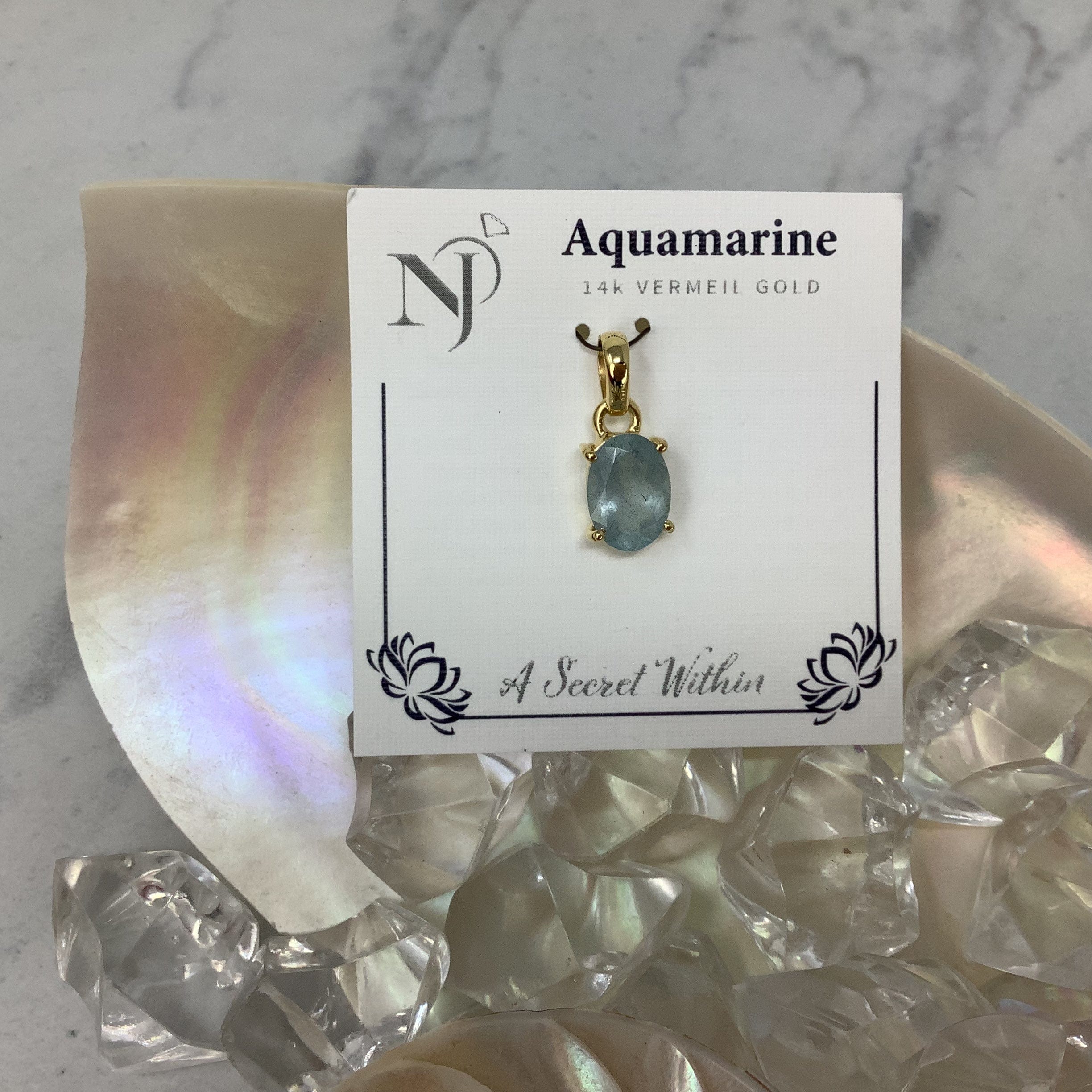 Aquamarine Pendant - March Birthstone Utopianorthwest 