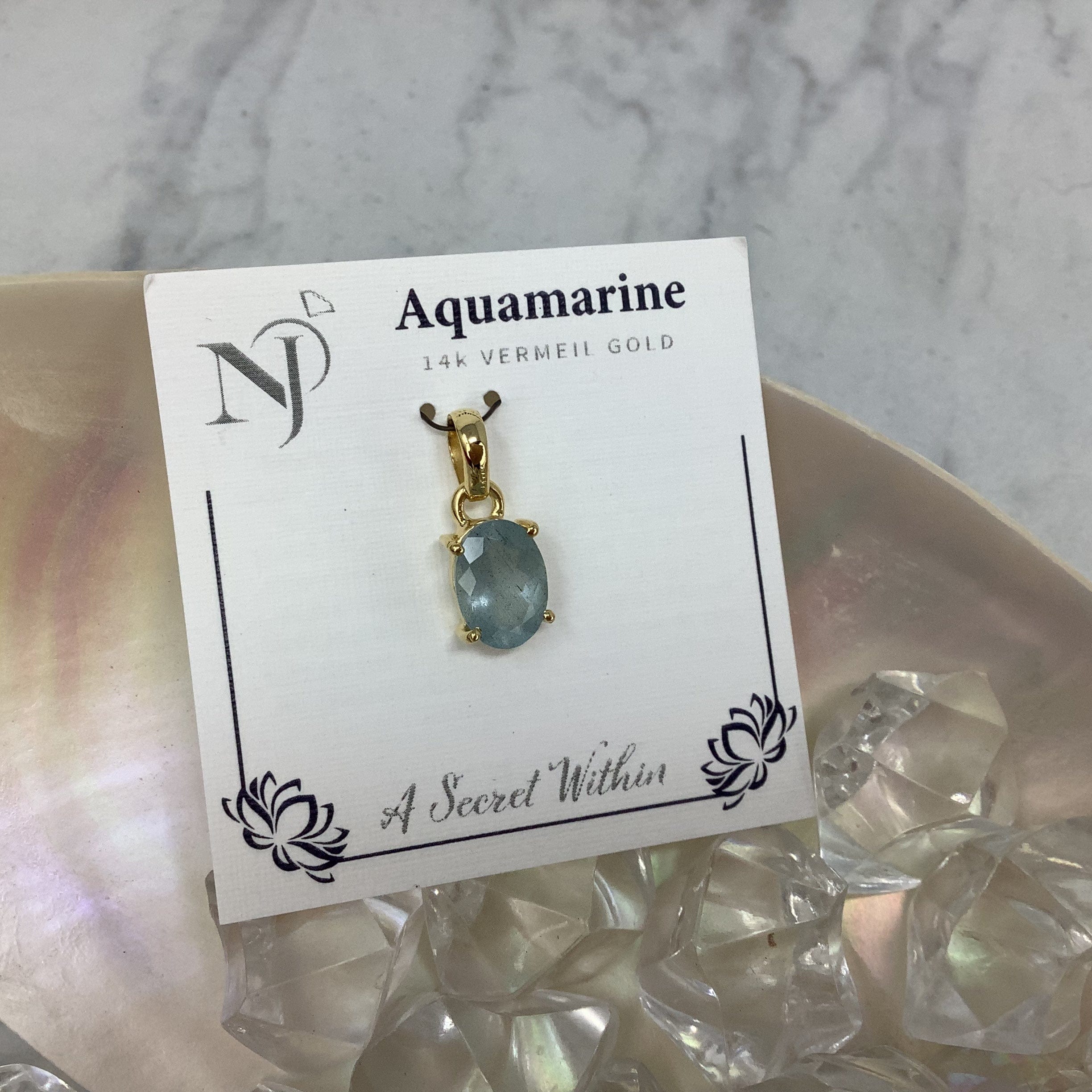 Aquamarine Pendant - March Birthstone Utopianorthwest 