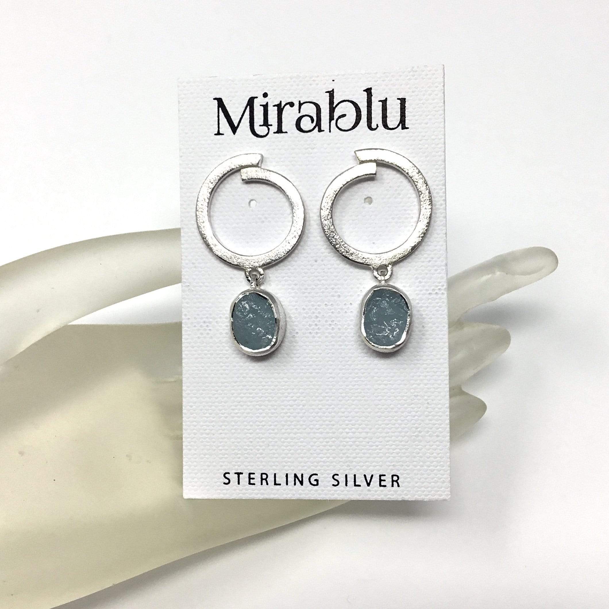 Aquamarine post earrings Utopianorthwest 