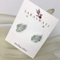 Aquamarine Rough Cut- Stud Earrings Utopianorthwest 
