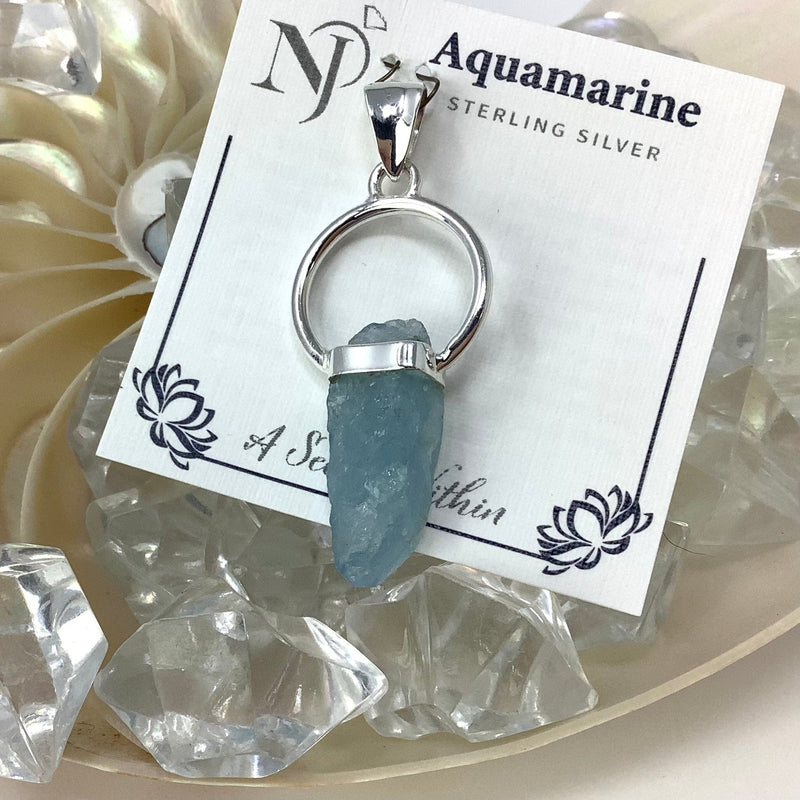 Teardrop Womens Genuine Blue Aquamarine Sterling Silver Pear Pendant  Necklace
