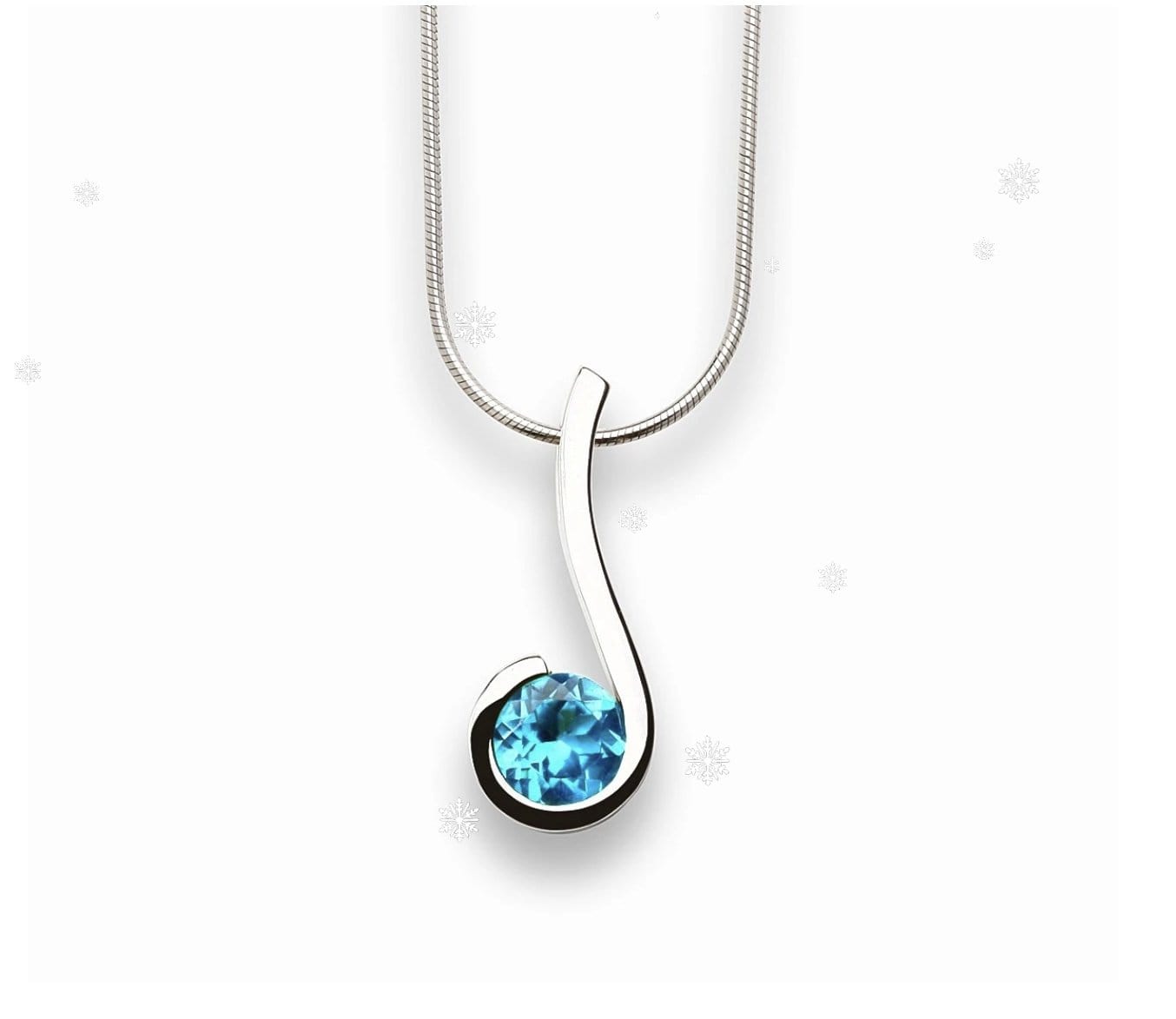 Blue Topaz Pendant, December Bu Utopianorthwest 