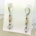 Diamond Quartz Crystal & Pearl Earrings Utopianorthwest 