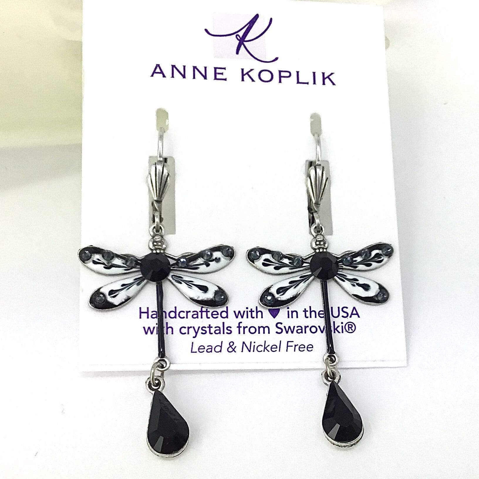 Dragonfly Earrings w/ Swarovski Crystals Utopianorthwest 