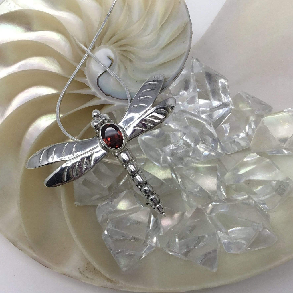 Dragonfly with Garnet Garnets, January Birthstone Utopianorthwest 