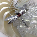 Dragonfly with Garnet Garnets, January Birthstone Utopianorthwest 