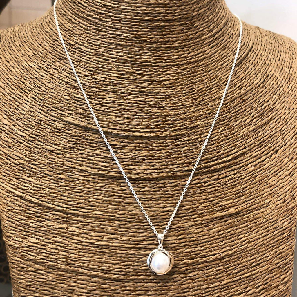 Freshwater Pearl Necklace in Sterling Silver Utopianorthwest 