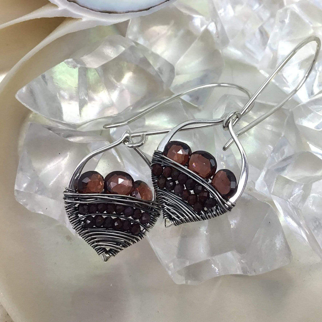 Garnet Earrings- January Birthstone earrings Utopianorthwest 