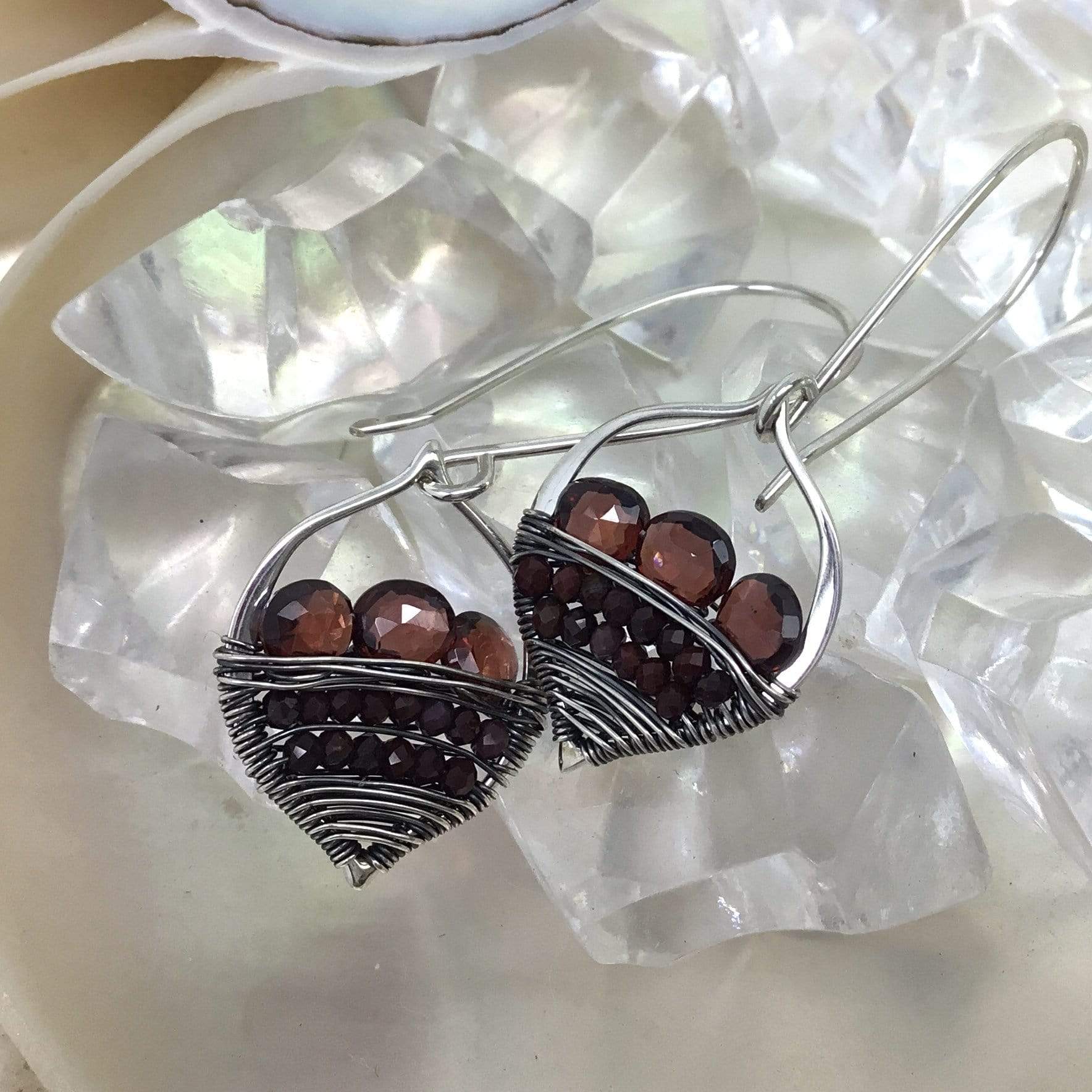 Garnet Earrings- January Birthstone earrings Utopianorthwest 