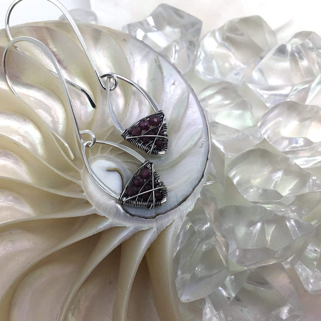 Garnet Earrings- January Birthstone earrings Utopianorthwest 