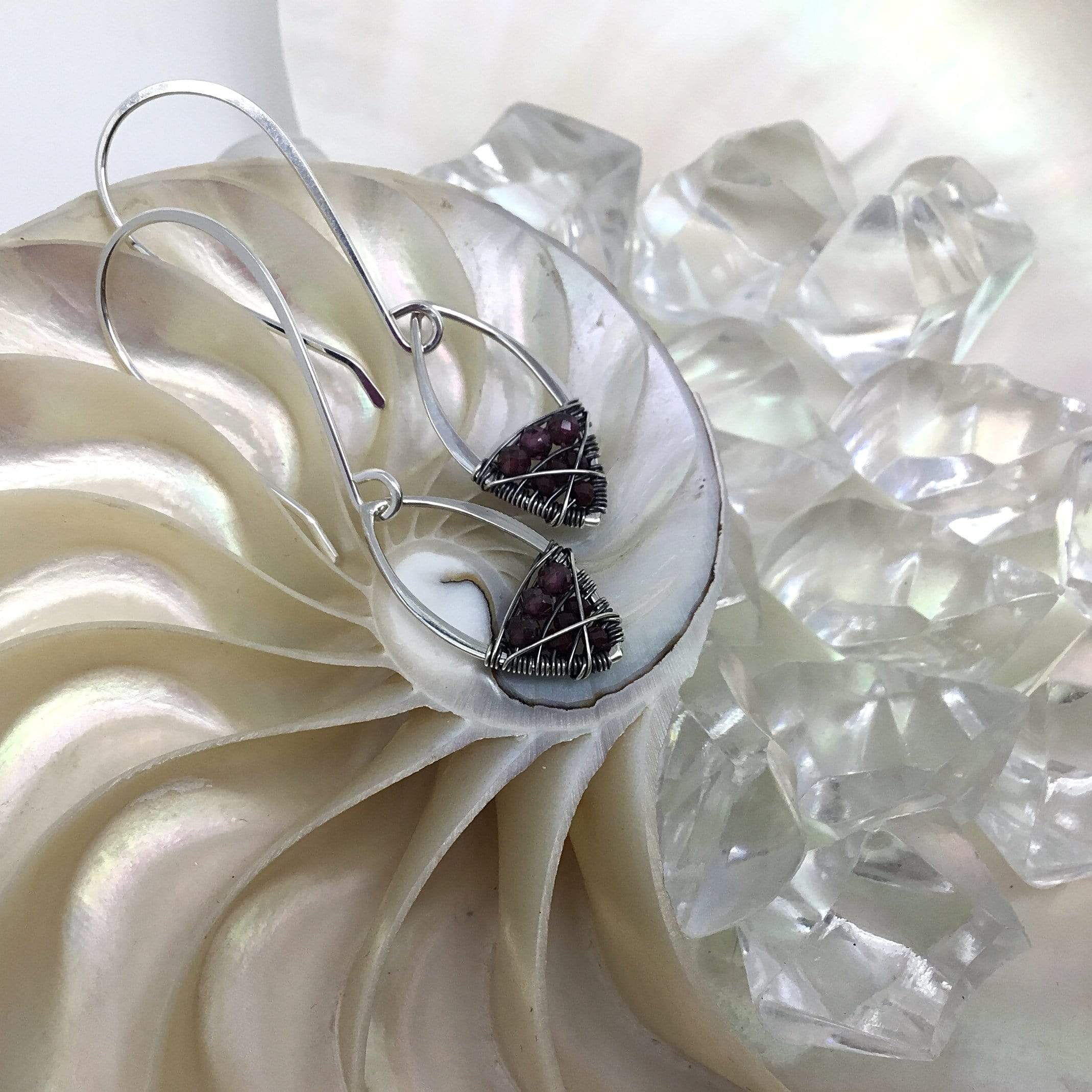 Garnet Earrings- January Birthstone earrings Utopianorthwest 