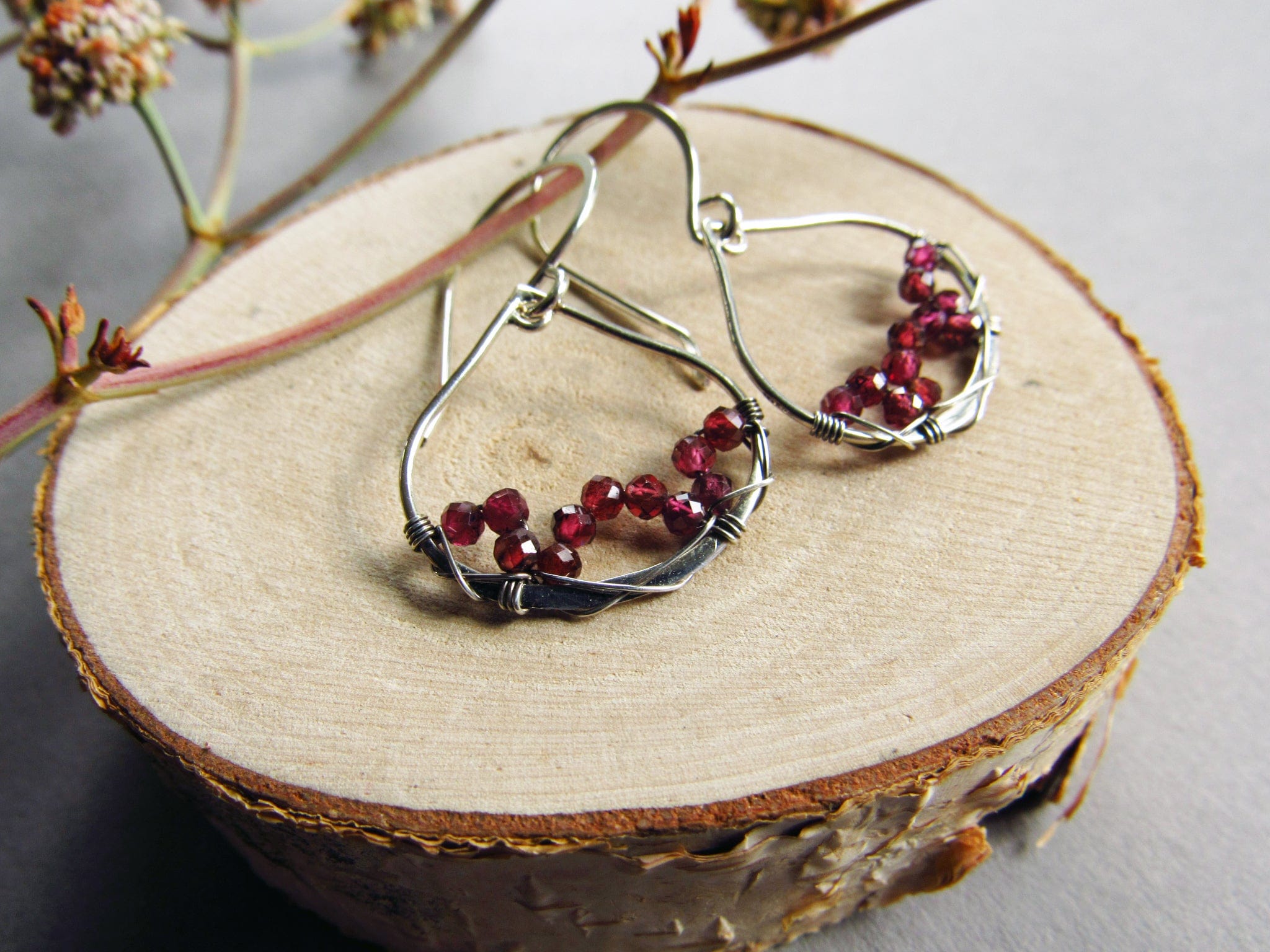 Garnet Earrings- January Birthstone Utopianorthwest 