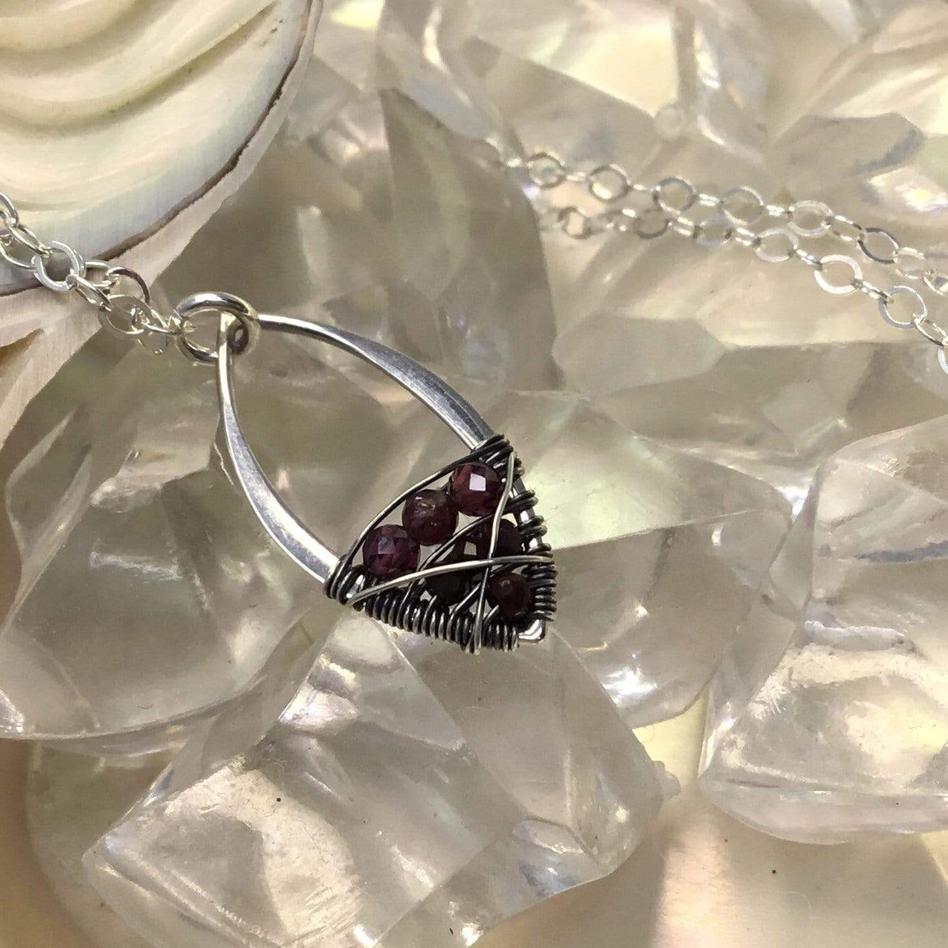 Garnet Necklace- January Birthstone necklace Utopianorthwest 