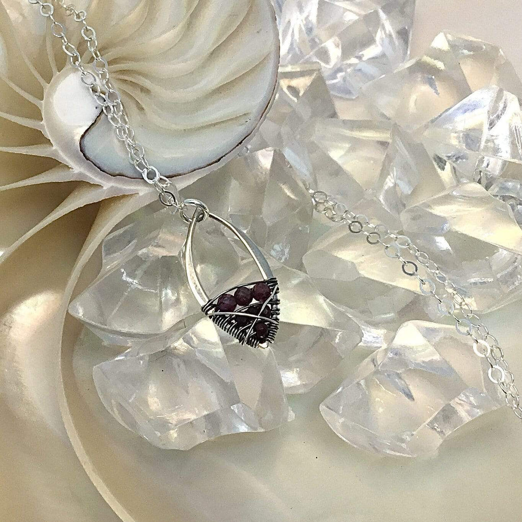 Garnet Necklace- January Birthstone necklace Utopianorthwest 