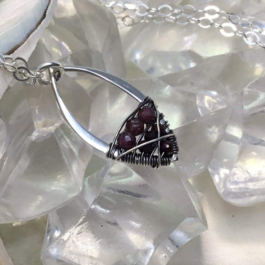Garnet Necklace- January Birthstone necklace Utopianorthwest 