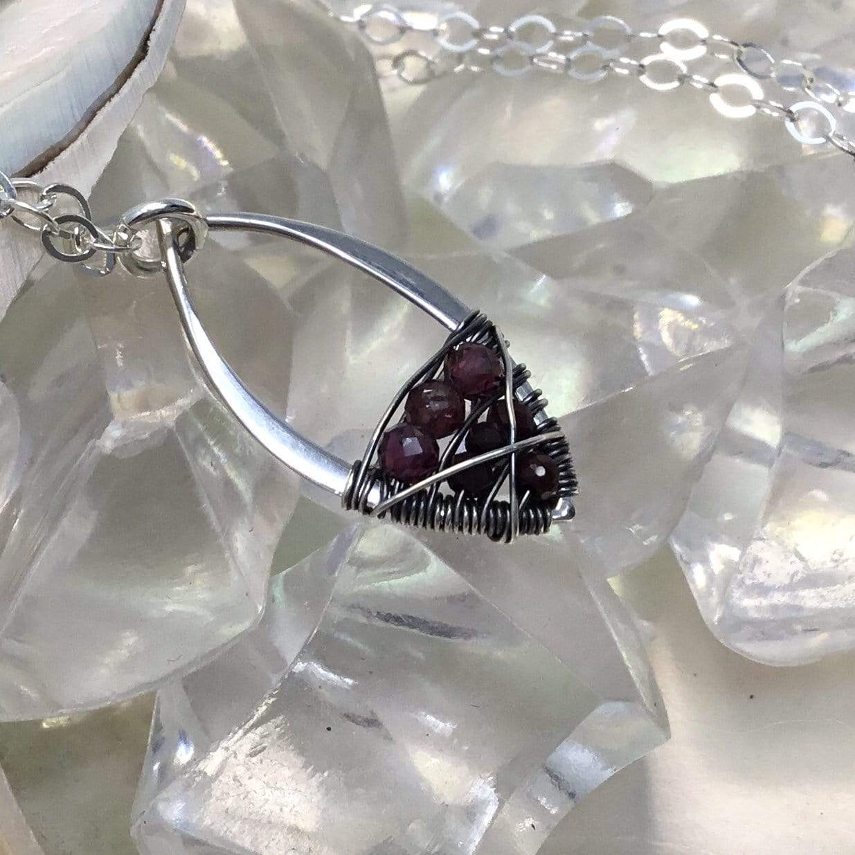 Garnet Necklace- January Birthstone necklace Utopianorthwest 