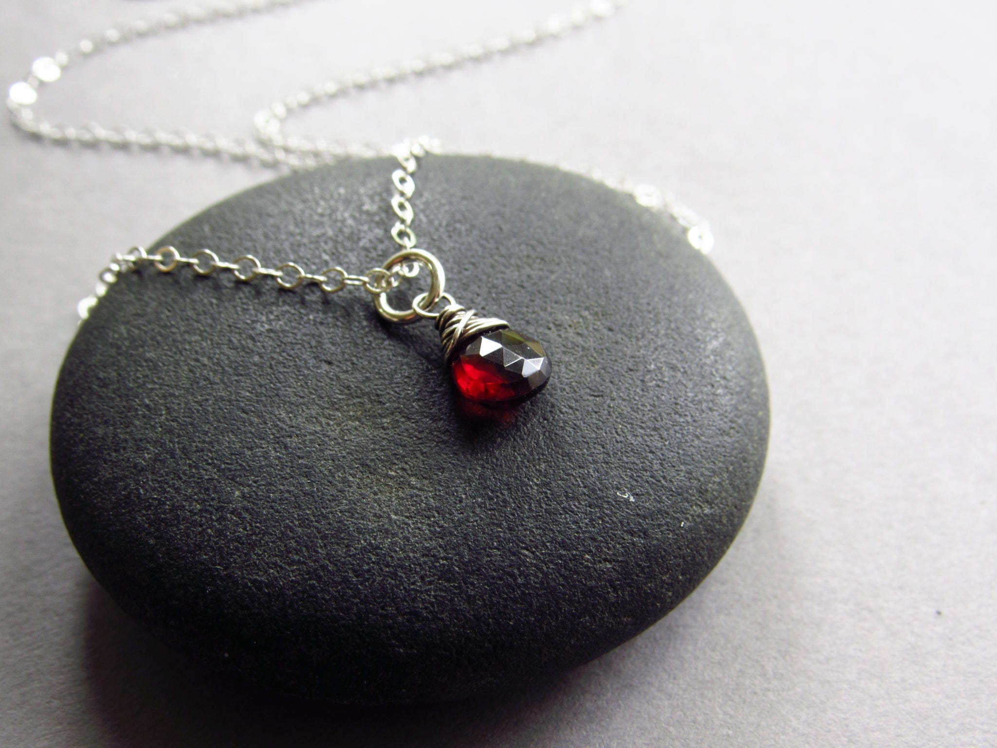 Garnet Necklace- January Birthstone Utopianorthwest 