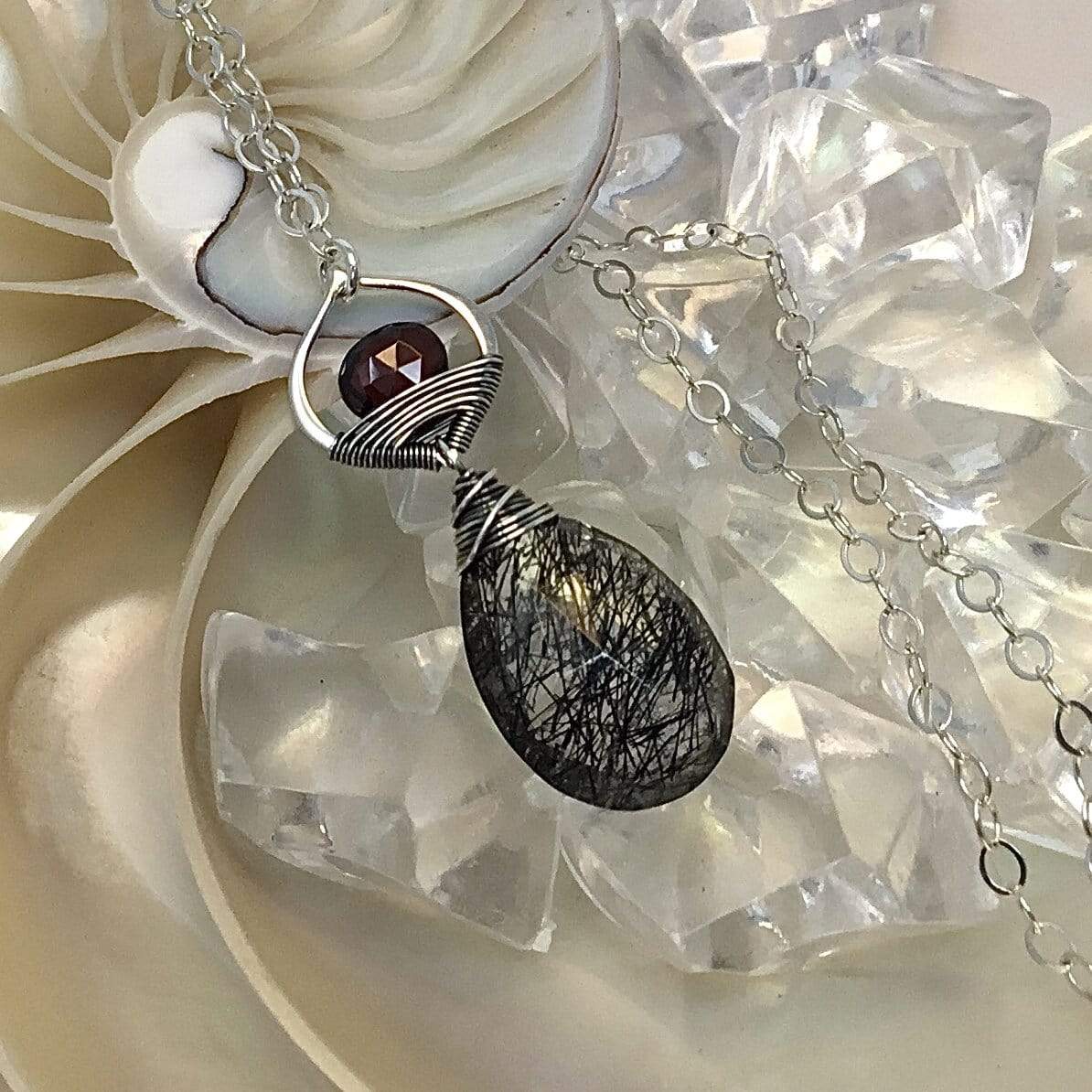 Garnet Necklace & Tourmaline Necklace Utopianorthwest 