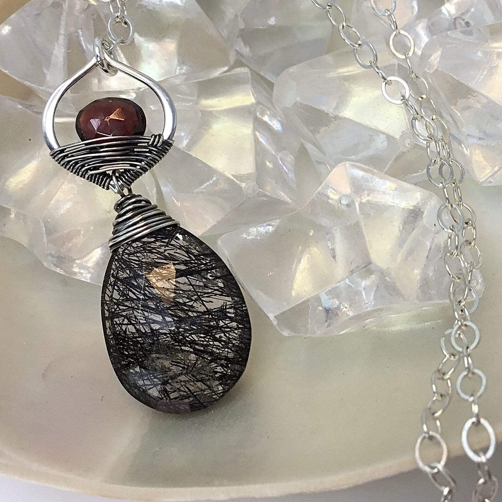 Garnet Necklace & Tourmaline Necklace Utopianorthwest 