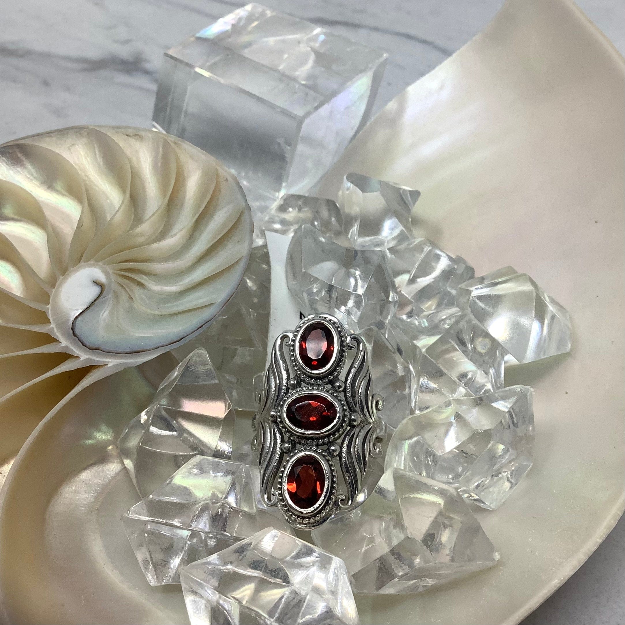 Garnet Ring- January Birthstone Utopianorthwest 