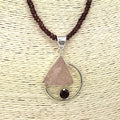 Garnet & Rose Quartz  Necklace Utopianorthwest 