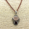 Garnet & Rose Quartz Necklace Utopianorthwest 