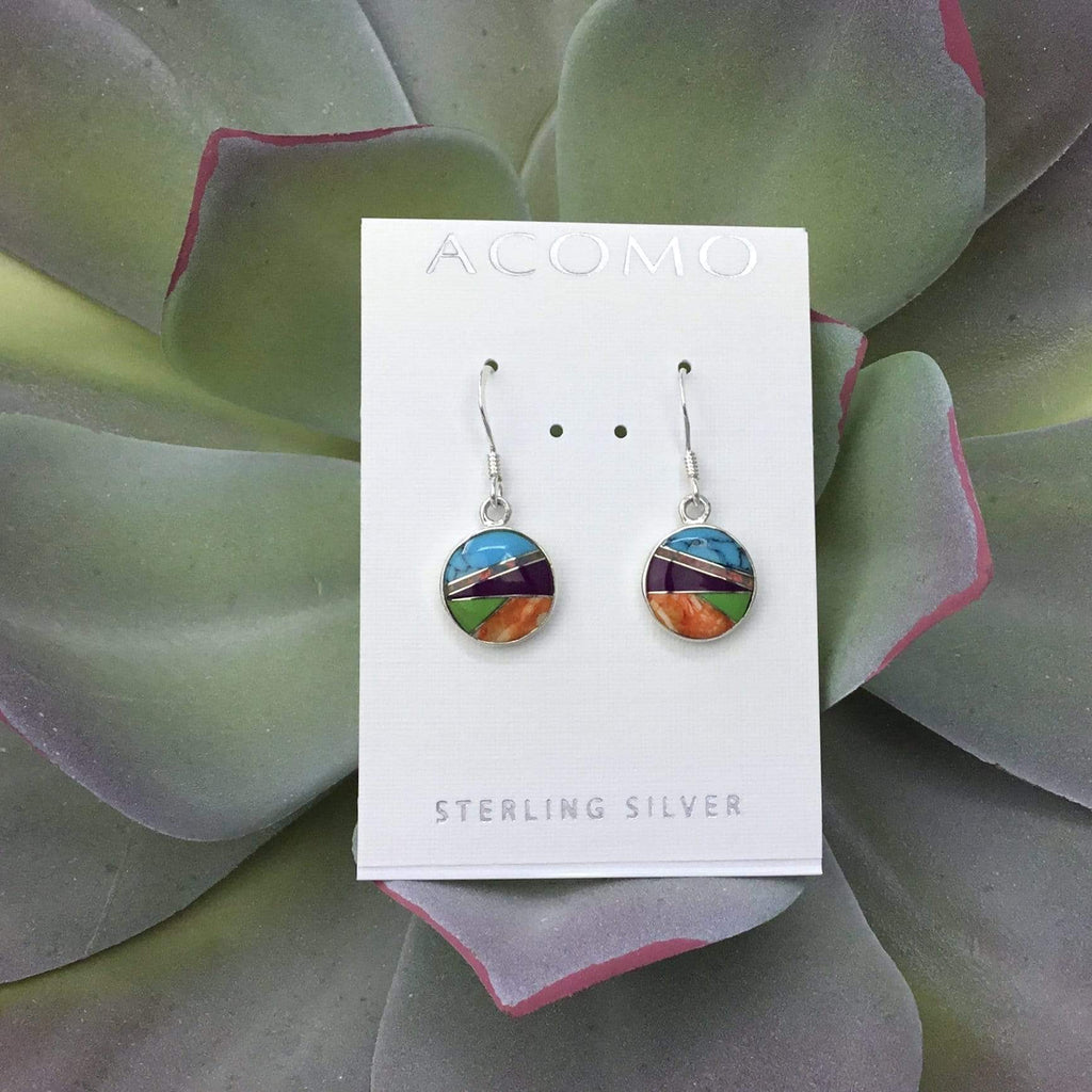 Multi Stone Inlay Earrings Utopianorthwest 
