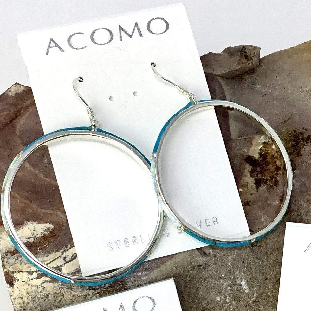 Opal Hoops & Dangles Utopianorthwest  1 1/2” $64.00 / Turquoise & Opal Stick dangles -1 1/2” $64.00