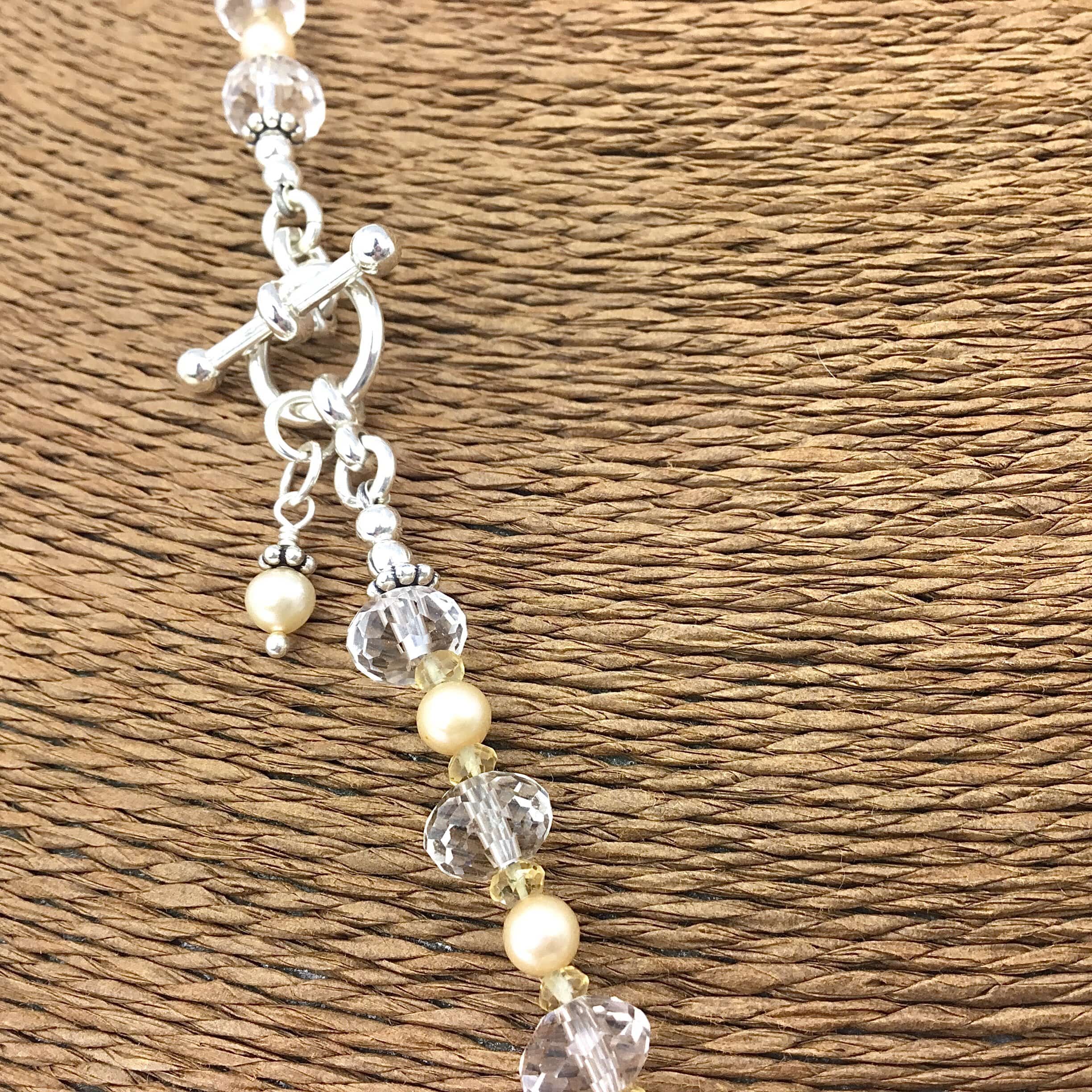 Pearl & Diamond Cut Quartz Crystal Utopianorthwest 